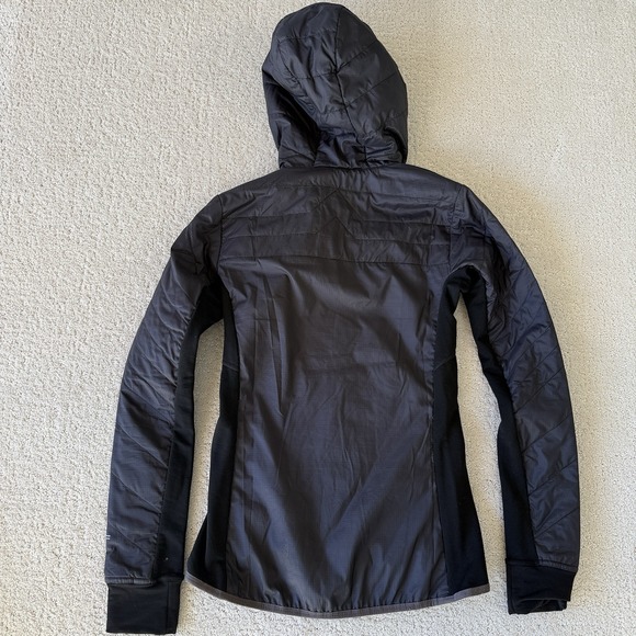 Icebreaker MerinoLOFT Helix Long Sleeve Zip Hood Jacket Women's XS Black $300 - Picture 3 of 12